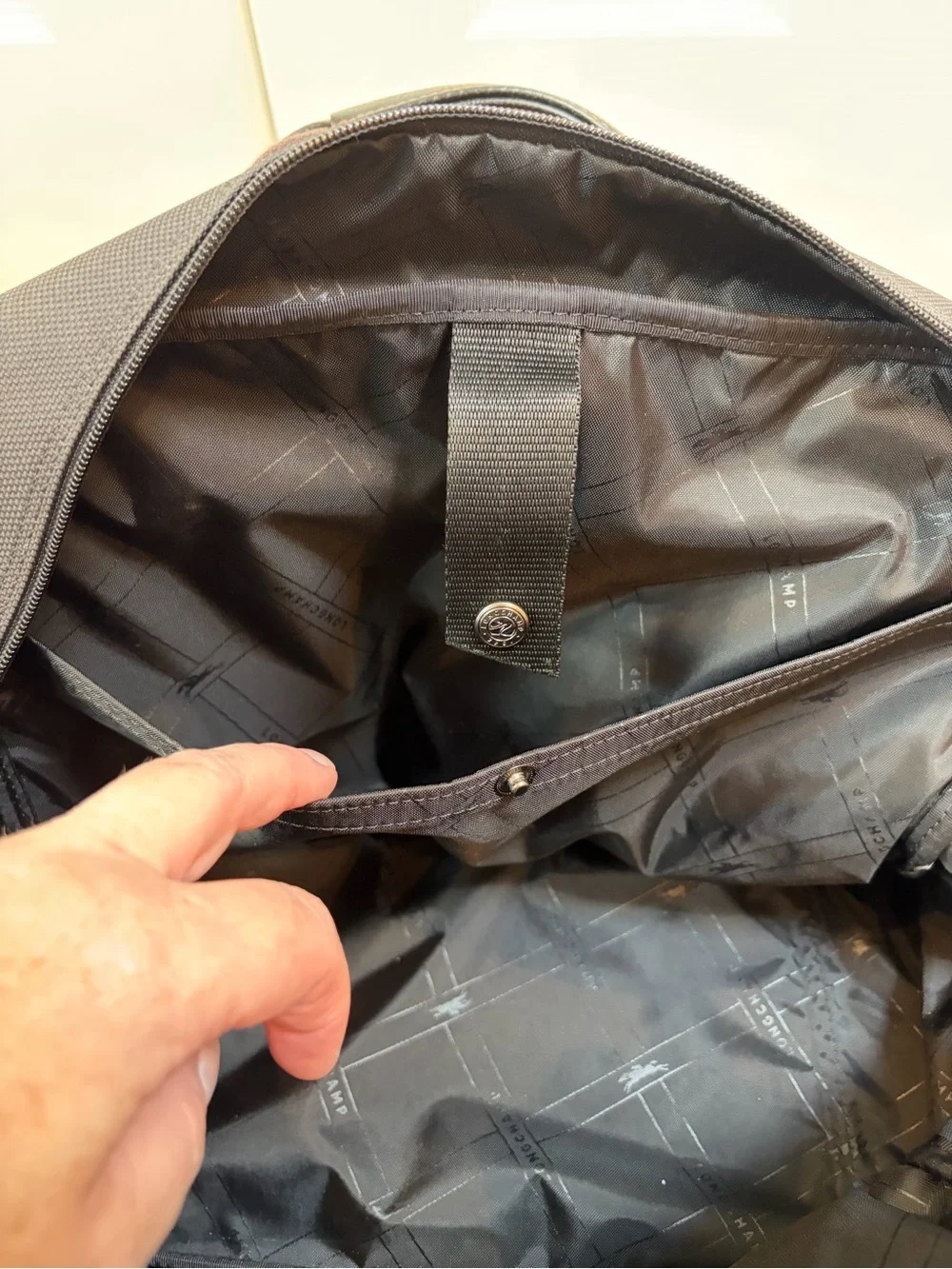 Longchamp Black with Brown Accents Boxford Briefcase/Travel Bag